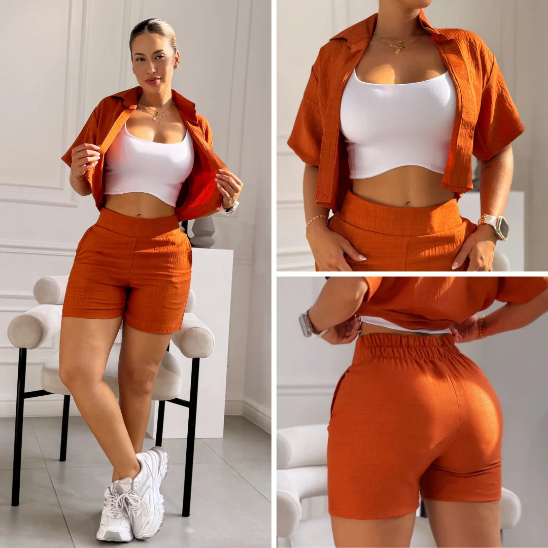Naomi Breeze - Set Camisero en Lino
